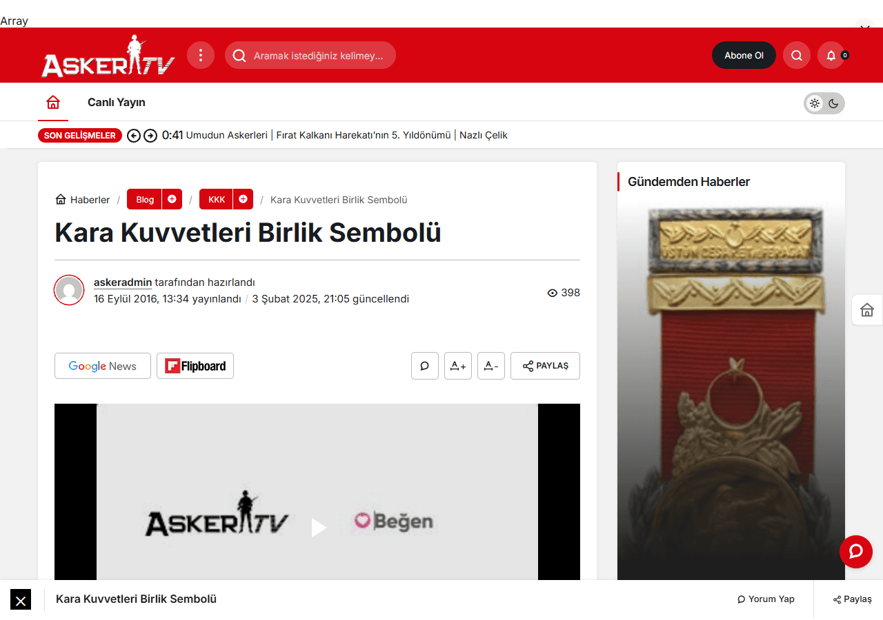 15. Piyade Tugayı web sitesi