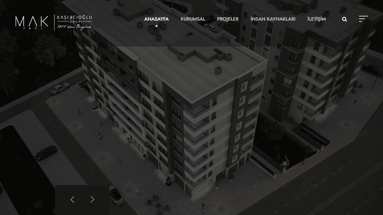 Mak Yapı web sitesi