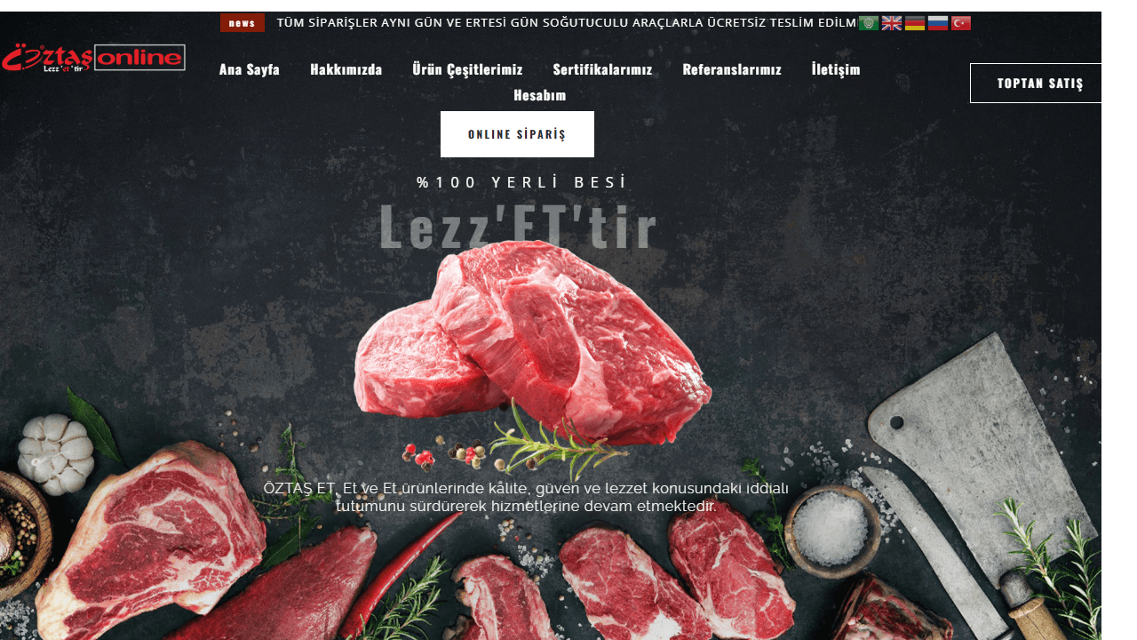 Öztaş Besicilik web sitesi